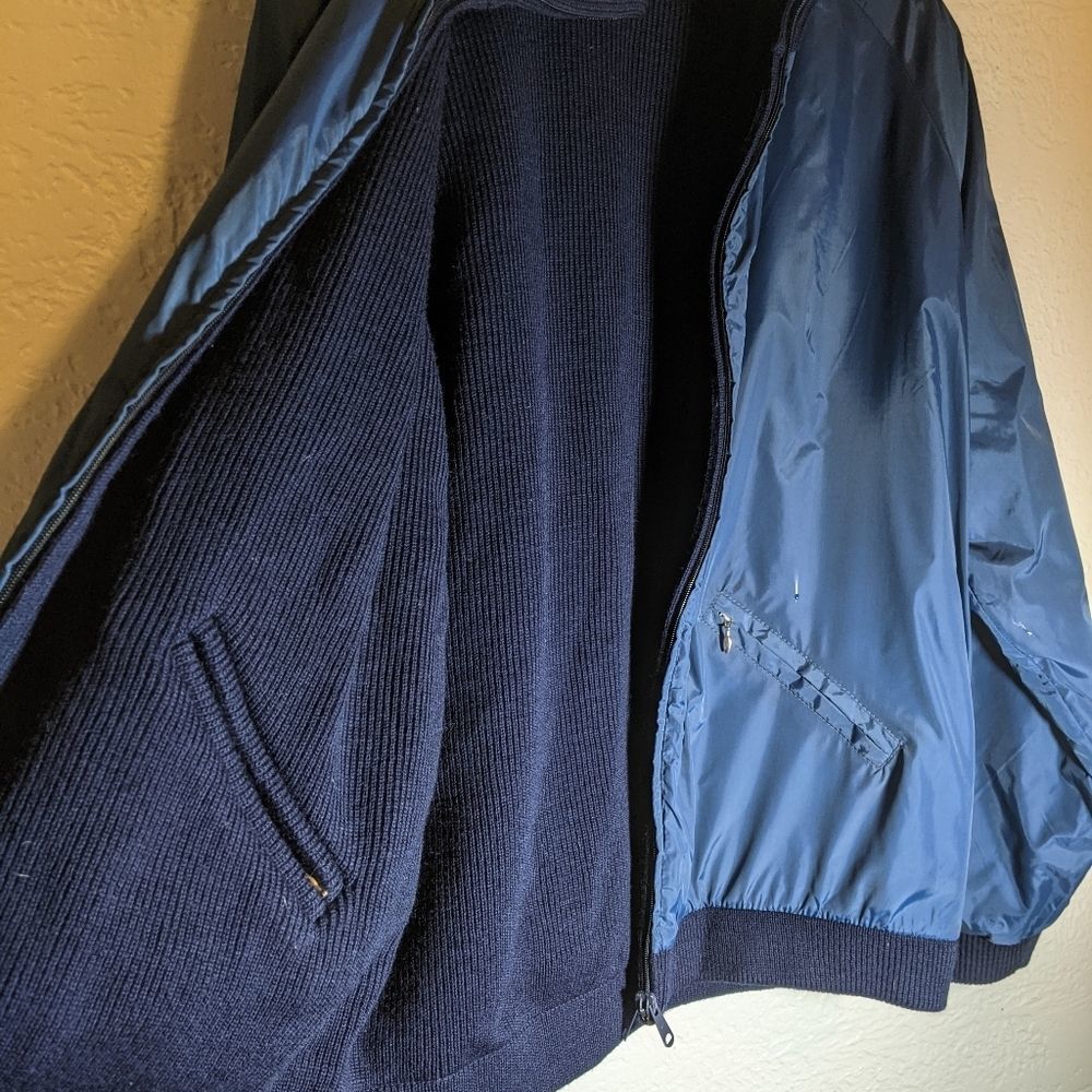 *SOLD*Vintage Reversible Wool Sweater Nylon Wind Breaker TM Athletics XL - Picture 8 of 13